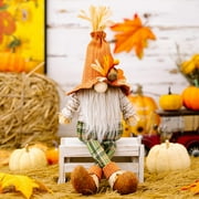 Hxoliqit Turkey Fall Thanksgiving Gnome Plush Figurine, Fall Decorations Clearance,Fall Clearance,Turkey Decoration